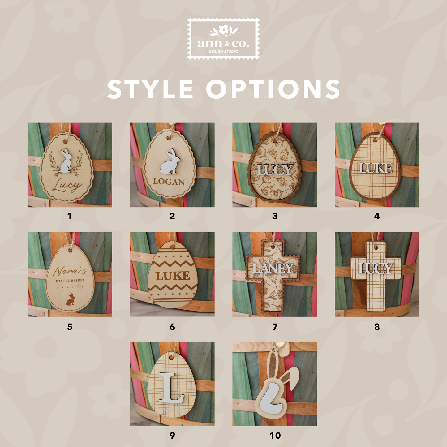 Personalized Easter Basket Tags