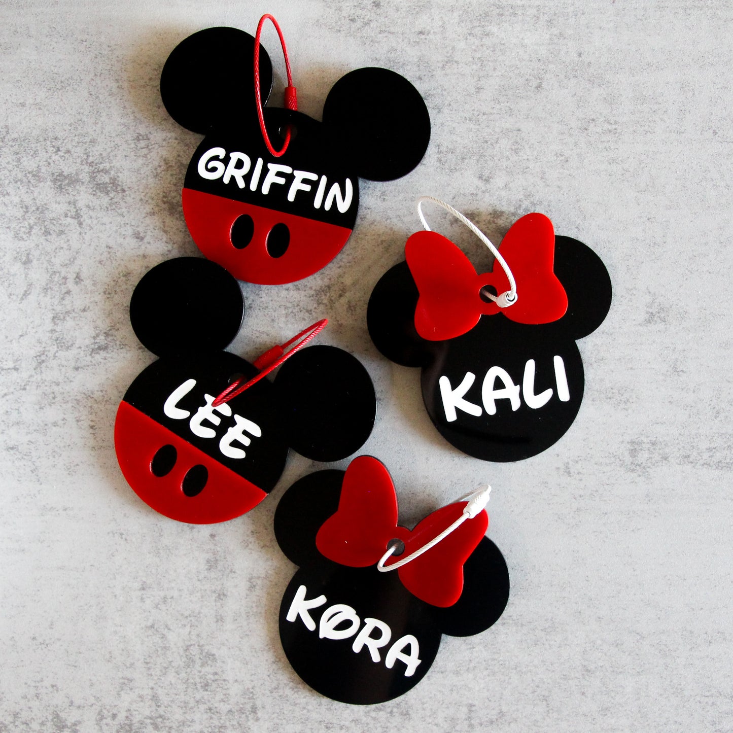 Personalized Mouse Ear Name Keychain