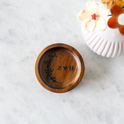 Acacia Wood Ring Dish