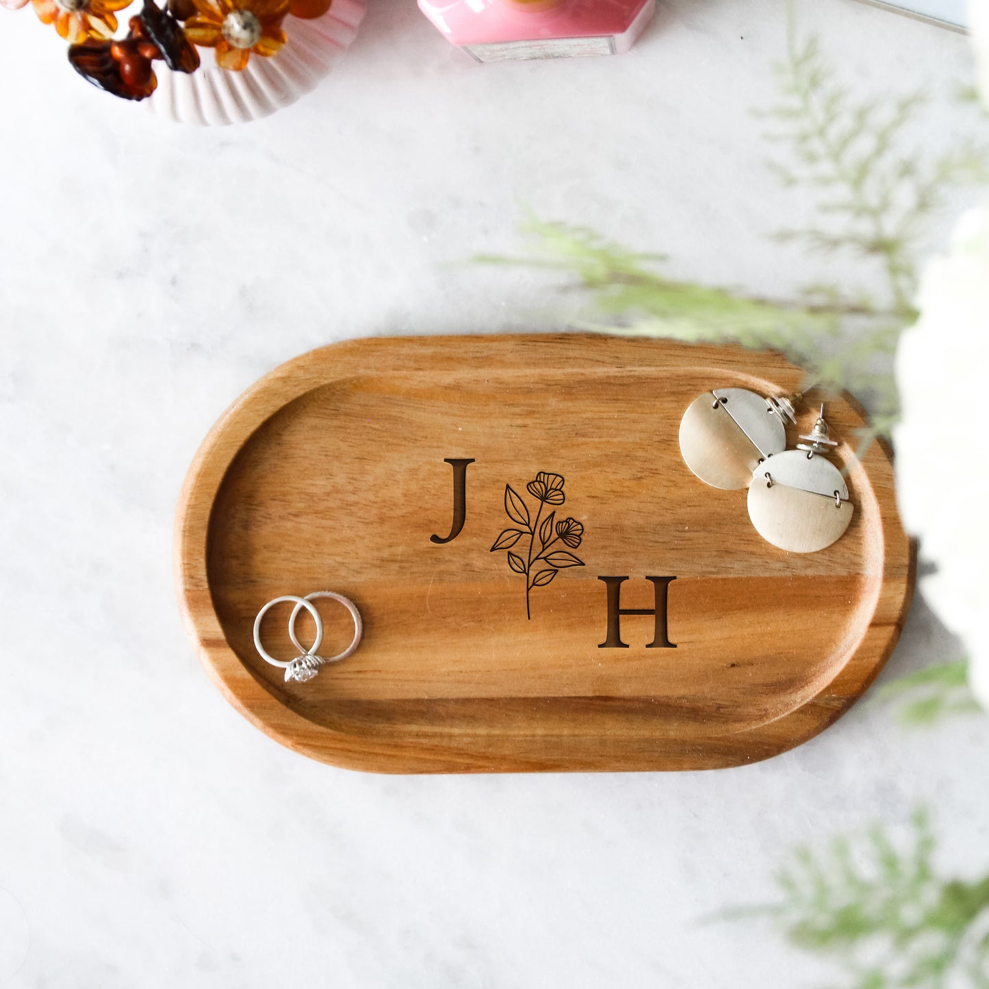 Acacia Wood Trinket Tray