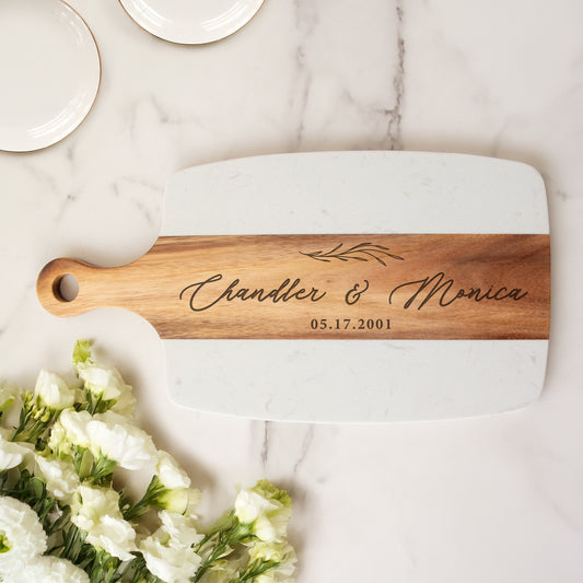 Marble & Acacia Wood Cutting Board