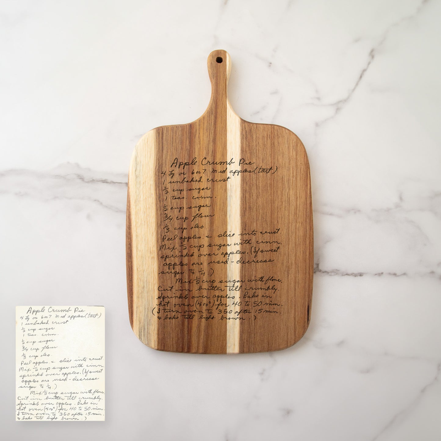Custom Handwritten Recipe Board